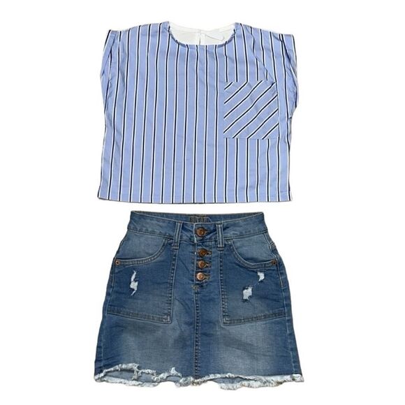 Girls Zara/Justice Skirt/Top Girls Set(Size 8) - Picture 1 of 8